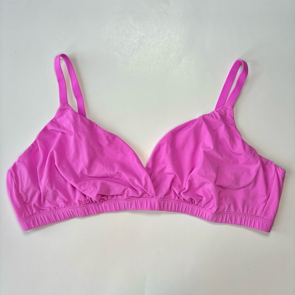 Skims Fits Everybody Crossover Bralette - Neon Orchid - 4x